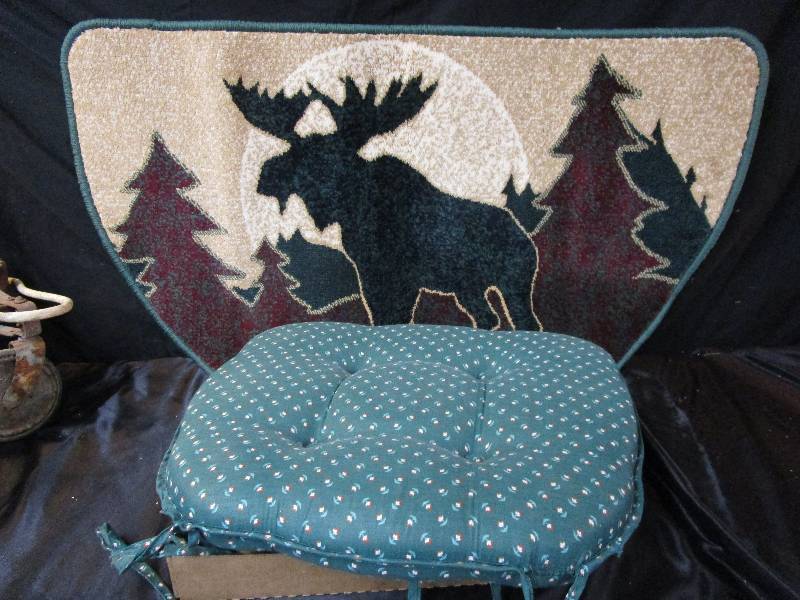 Moose Rug and Seat Cusion
