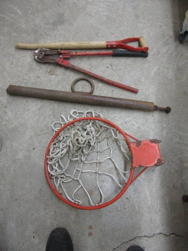 Basketball Hoop and Tools