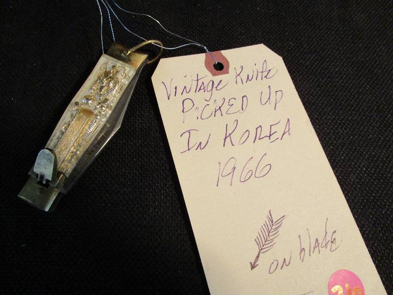 Vintage Knife - Picked up in Korea 1966 - Feather on Blade
