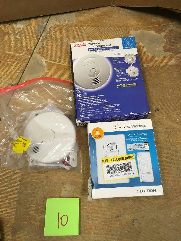 Kidde Smoke Alarm and Casta Light Dimmer and Remote