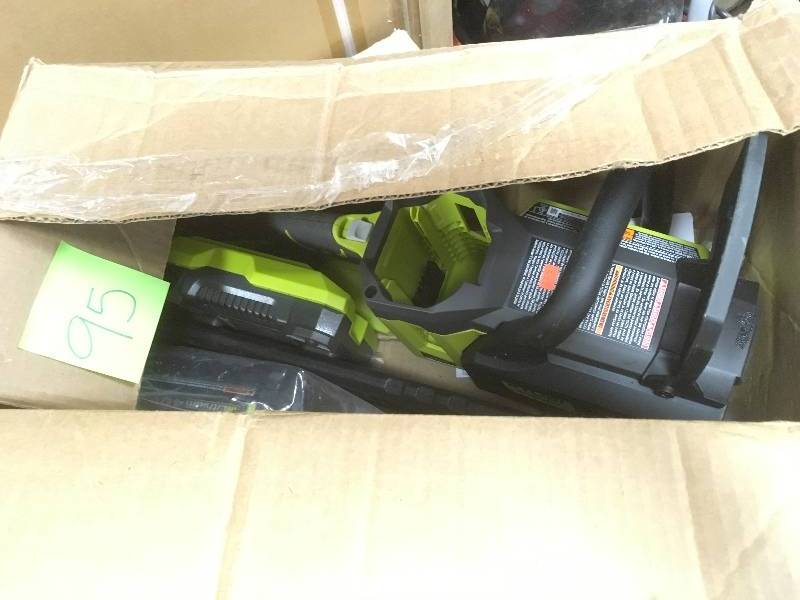 Ryobi 40Volt Lithium-Ion Brushless Chain Saw- Battery and Charger Inculded