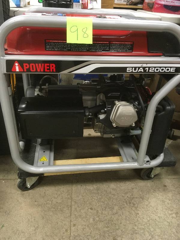 A-iPower 12,000- Watt Gasoline Powered Electric Start Portable Generator in like new condition