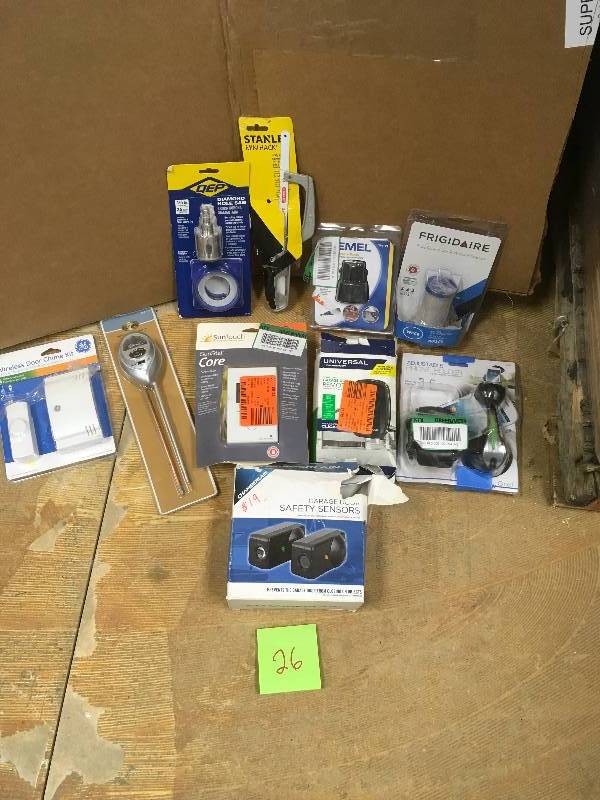Lot Misc. Tools and Garage Door Sensors