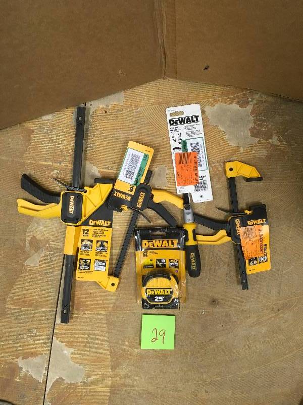 DeWalt Bar Clamps and DeWalt Hand Hacksaw