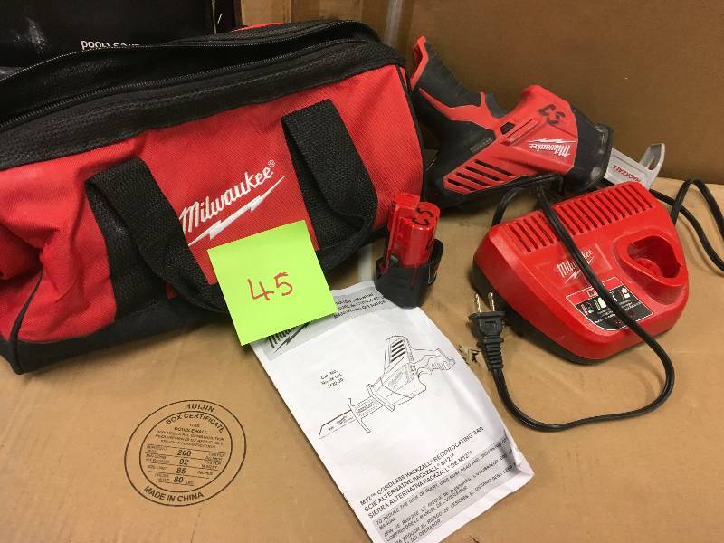 Milwaukee M12 Cordless Hackzall Reciprocating Saw used in good working condition