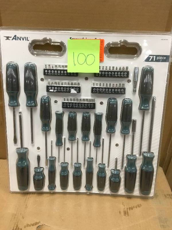 Anvil 71 Piece Bit and Screwdriver Set not used