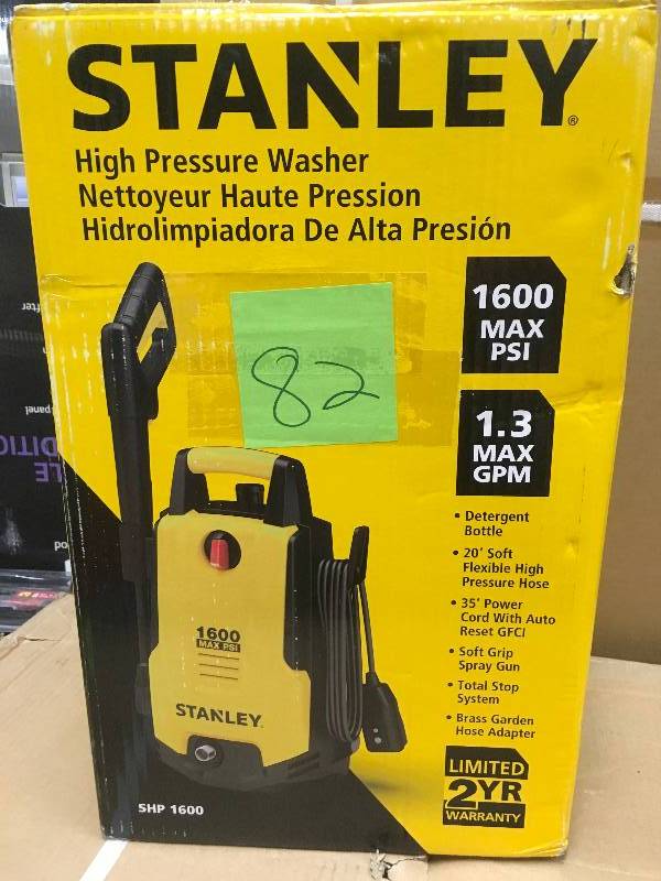 Stanley SHP1600 PSI Electric Pressure Washer not used