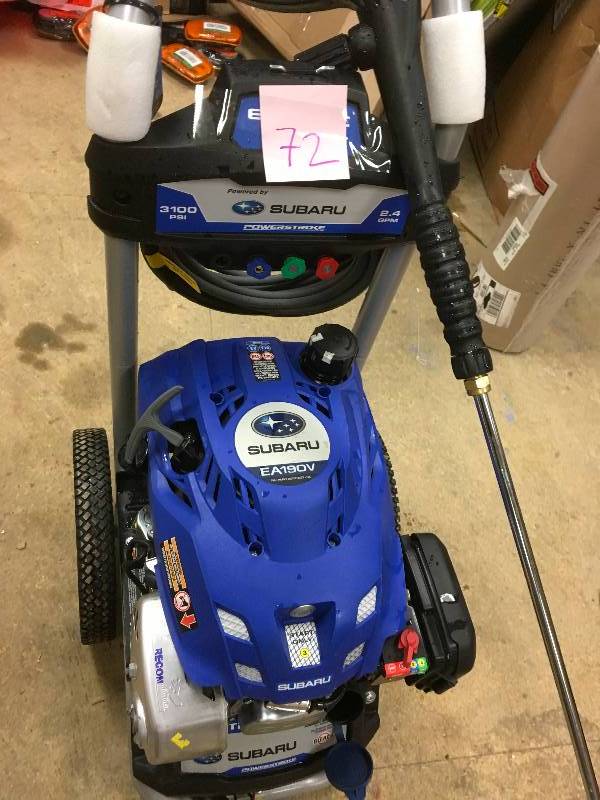 Power Stroke Subaru EA190V 3100 PSI Gas Power Pressure Washer with