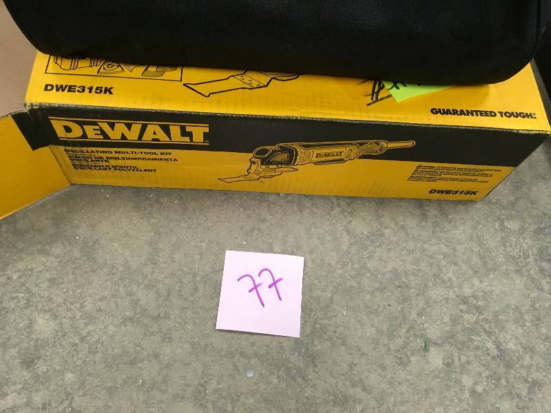 lot 77 image: DeWalt 3 Amp  Oscillating Multi-Tool Kit not used