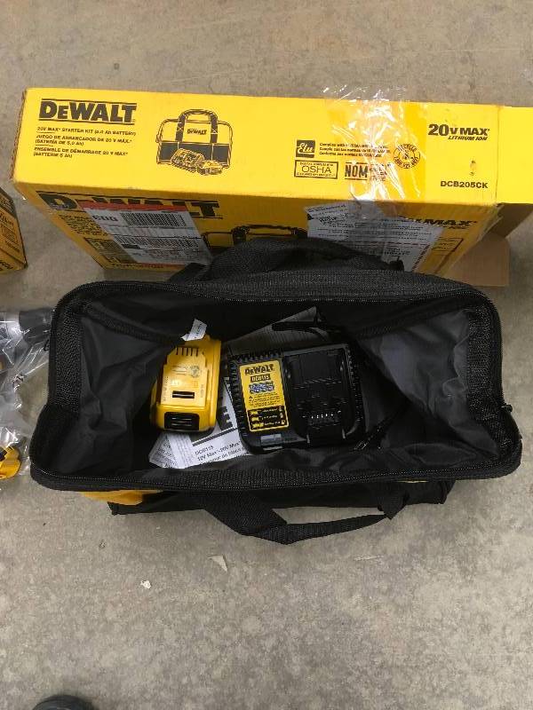lot 80 image: DeWalt 20-Volt MAX Starter Kit ( 5.0 Ah Battery) not used