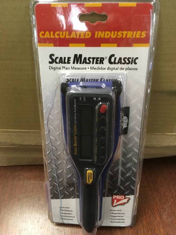 lot 8 image: Calculated Industries Scale Master Digital Plan Measure- Digital Tape- 7 LCD Display not used