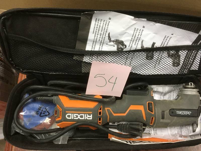 lot 54 image: Ridgid Jobmax 4 Amp Multi-Tool with Tool Free Head