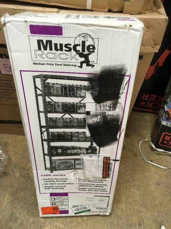 lot 63 image: Edsel Muscle Rack Medium Duty Steel Shelving not used