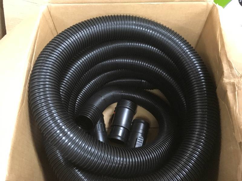 lot 65 image: Ridgid  VT2522 2-12  X 20 Dual Flex Locking Vac Hose  Extension Kit not used
