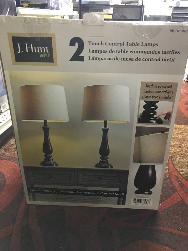 2PK TOUCH CONTROL LAMPS, MSRP $69.99