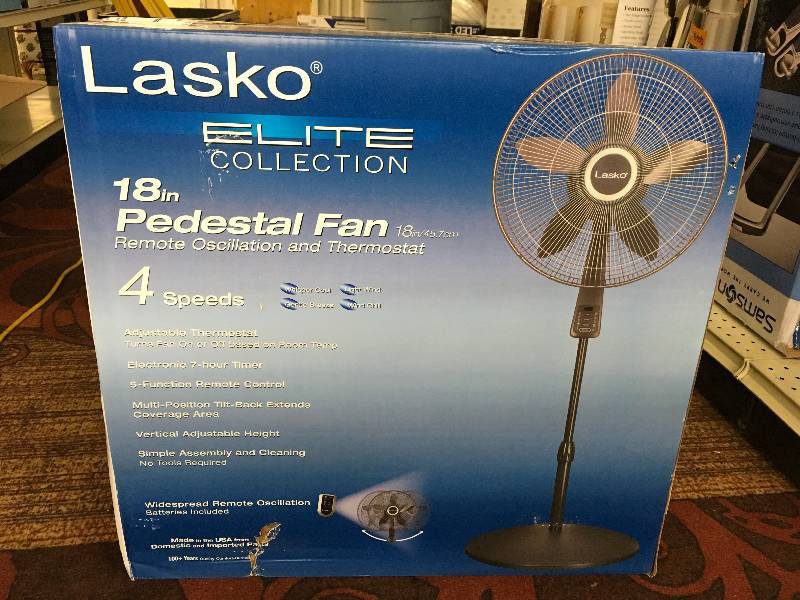 LASKO 18 PEDESTAL FAN, MSRP $39.99