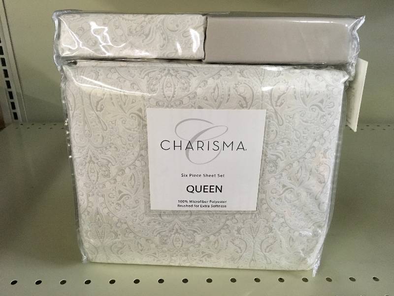 CHARISMA QN MICROFIBER QUEEN SHEETS, MSRP $15.99