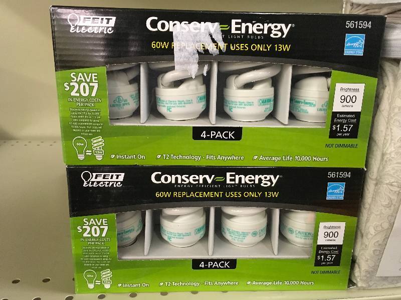 TWO (2) FEIT CFL TWIST 4PK, MSRP $9.99