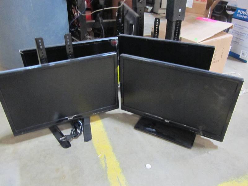 lot 7 image: RCA 20 in. Back Lit LED LCD 720p 60Hz DVD Combo HDTV (x4)