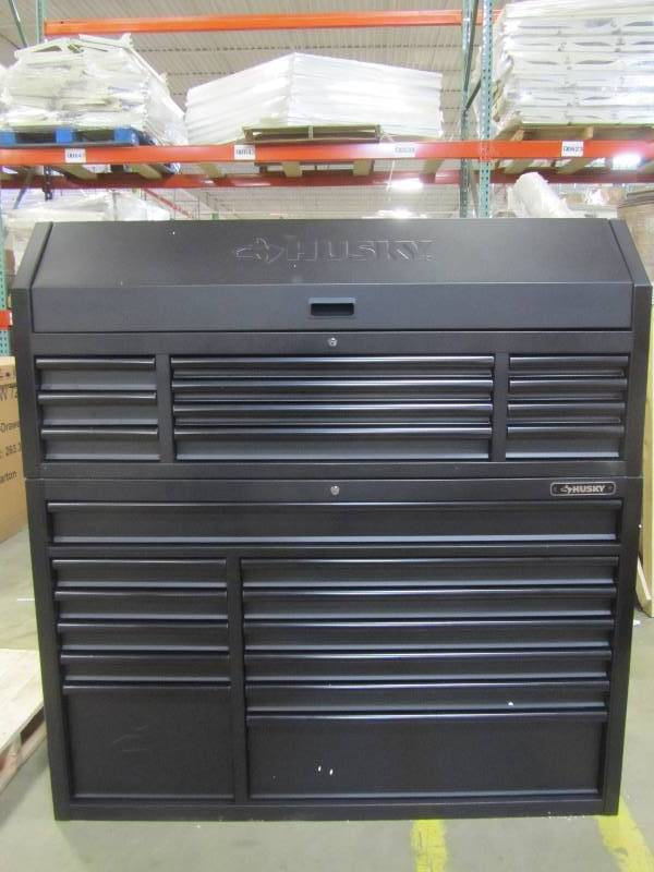 Textured Black Matte 56 in 23-Drawer Tool Chest and Rolling Cabinet Set