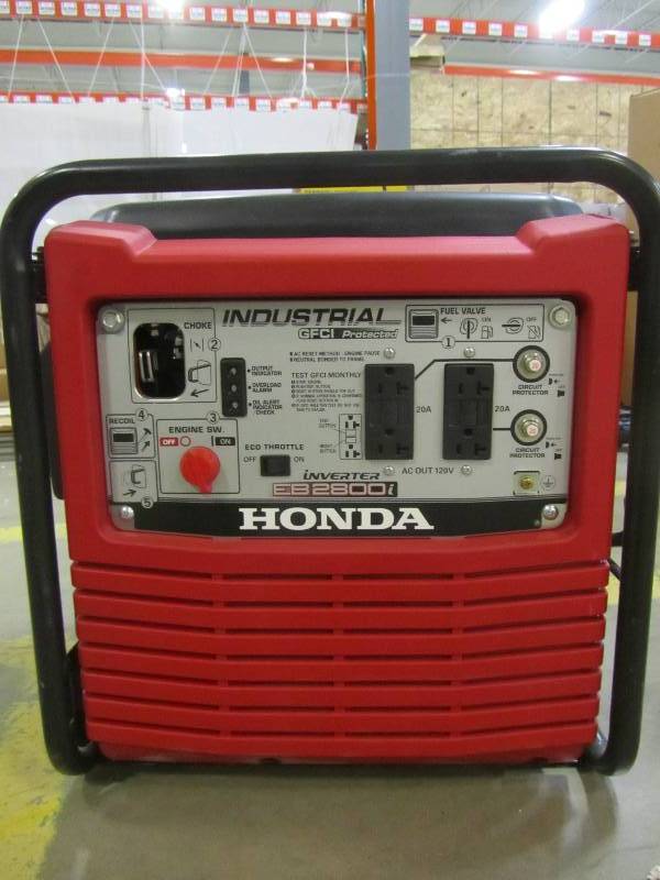 lot 16 image: Honda 2,800-Watt Gasoline Powered Portable Industrial Inverter Generator with Eco-Throttle and Oil Alert