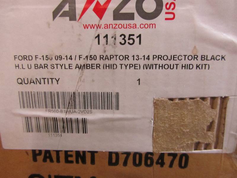 lot 20 image: anzo usa ford f-150 09-14 f-150 raptor 13-14 aftermarket headlights