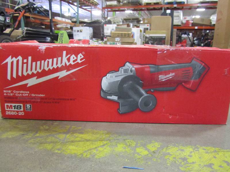 lot 23 image: Milwaukee M18 18-Volt Lithium-Ion 4-12 in. Cordless Cut-OffGrinder (Tool-Only