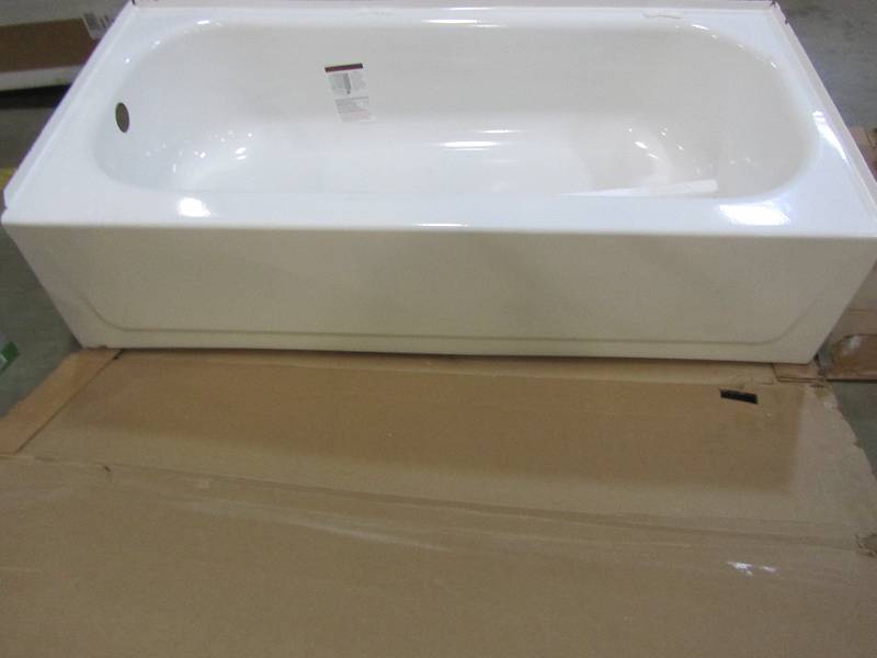 lot 59 image: Bootz Industries Aloha 5 ft. Left-Hand Drain Soaking Tub in White