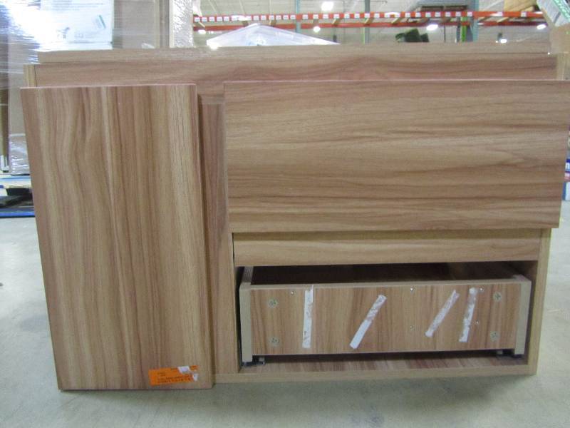lot 60 image: Decor Living Hanna 30 in. W x 18 in. D Vanity in Natural