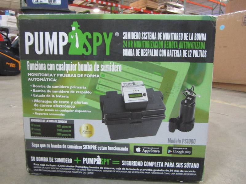 lot 67 image: PumpSpy 14 HP Submersible 12 VDC Battery Back-Up Sump Pump and Monitoring System