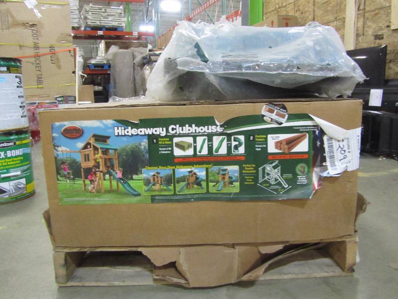lot 74 image: Swing-N-Slide Playsets Hideaway Clubhouse Plus Playset with Cool Wave and Alpine Slides, Add 4 in. x 4 in.