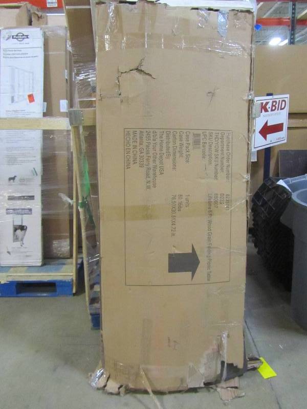 lot 75 image: Lifetime 6 ft. Folding Picnic Table with Benches