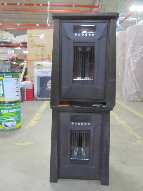 lot 80 image: Lifesmart 1,500-Watt Extra Large Room 8 Element Infrared Bulb Heater with Oscillation and Remote