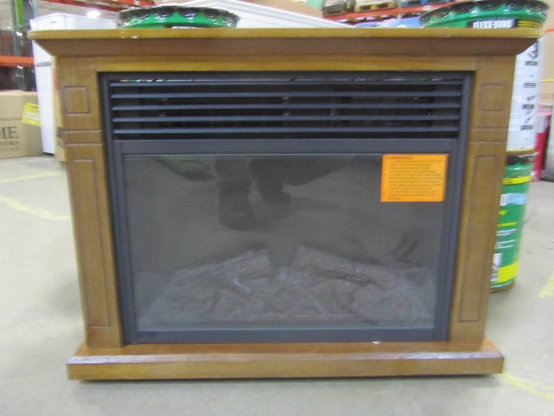 lot 87 image: Hampton Bay Cedarstone 29 in. 3-Element Mantel Infrared Electric Fireplace in Oak