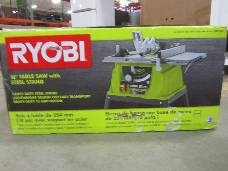 lot 90 image: Ryobi 15 Amp 10 in. Table Saw