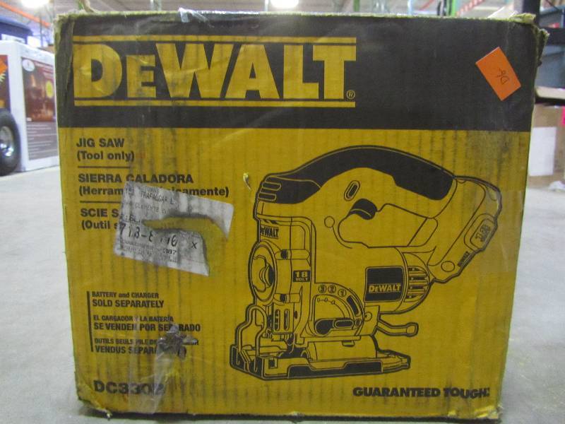 lot 103 image: DEWALT 18-Volt NiCd Cordless Jig Saw with Keyless Blade Change (Tool-Only)