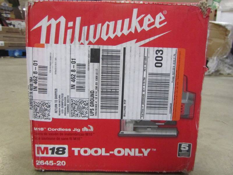 lot 109 image: Milwaukee M18 18-Volt Lithium-Ion Cordless Jig Saw (Tool-Only)