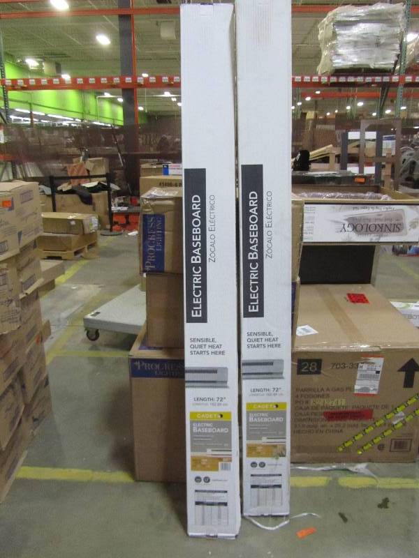 lot 121 image: Cadet 72 in. 1,500-Watt 120-Volt Electric Baseboard Heater in White (x2)