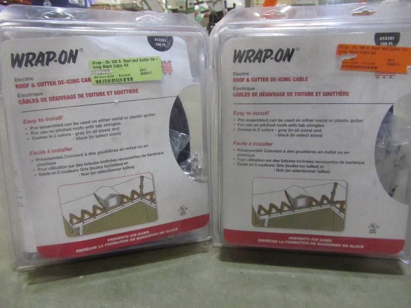 lot 123 image: Wrap-On 100 ft. Roof and Gutter De-Icing Black Cable Kit