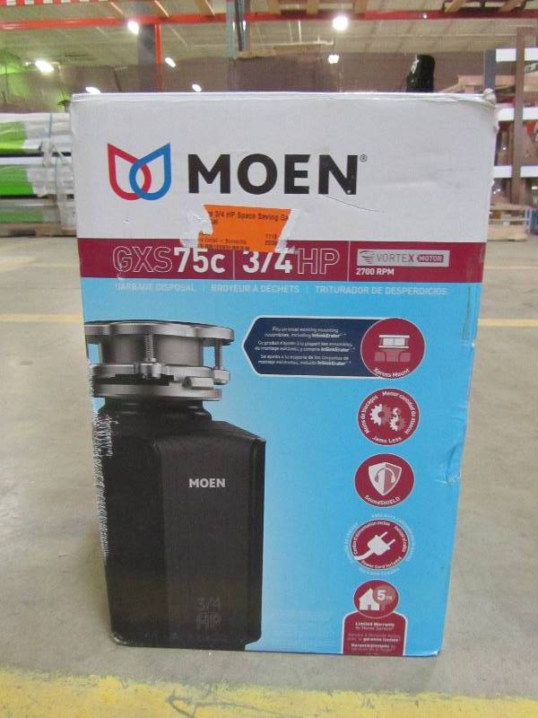 lot 145 image: MOEN GX Series 34 HP Space Saving Garbage Disposal