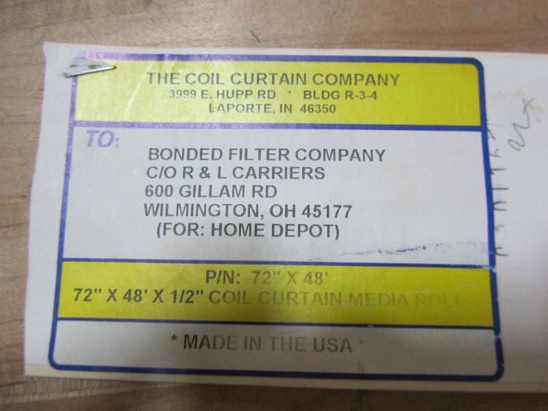 lot 173 image: 72 X 48 X 12 coil curtain media Roll (x3)