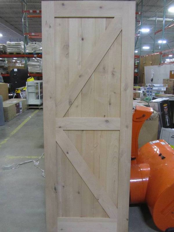 lot 175 image: 30 x 80 barn doors knotty alder (X4)