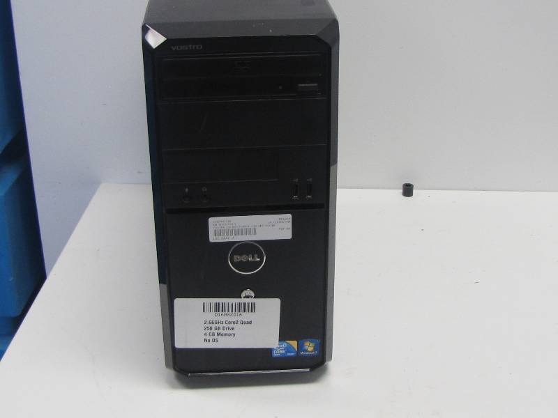 lot 1 image: Dell Desk top computer dual quad core with 250GB Hard drive 4GB Ram