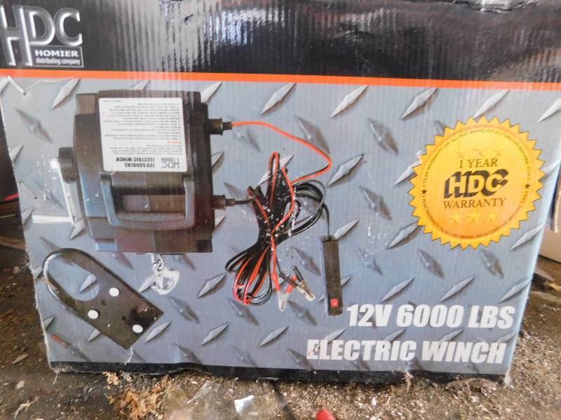 lot 36 image: HDC 12 VOLT, 6000LB ELECTRIC WINCH