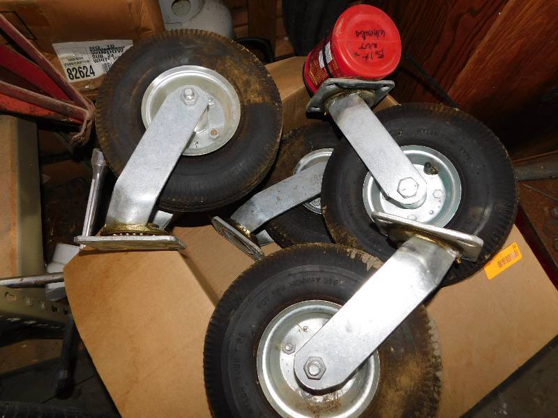 lot 52 image: SET OF CASTER WHEELS