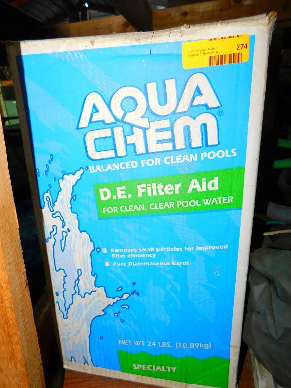 lot 274 image: AQUA CHEM FILTER AID FOR POOLS