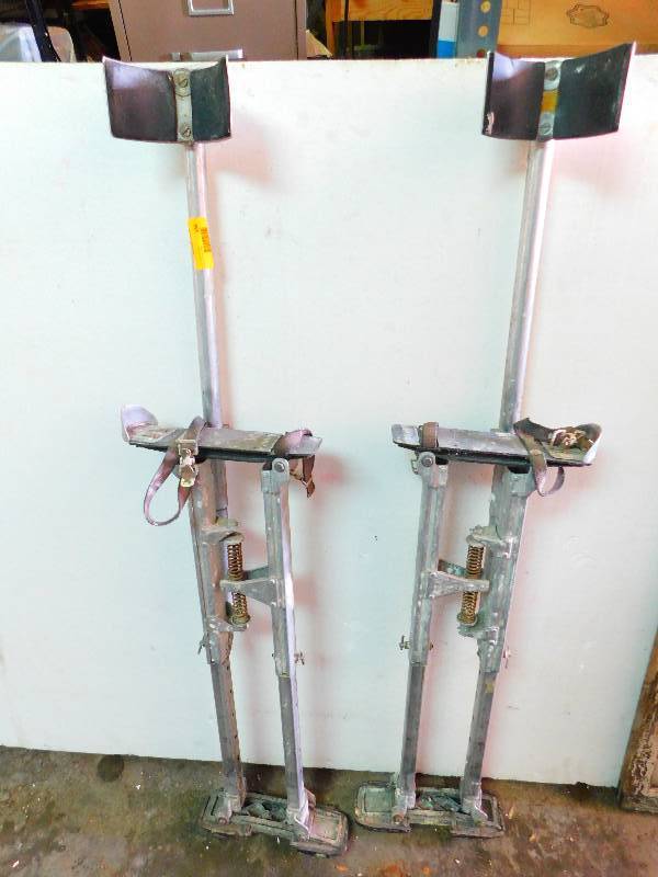 lot 156 image: CONSTRUCTION  DRYWALL STILTS, OR YOU COULD BECOME A LONG LEGGED CLOWN ON THE WEEKENDS