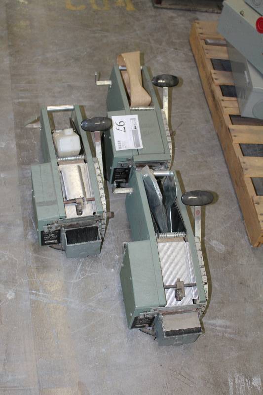 lot 97 image: Lot of (3) Marsh Gummed Tape Dispensers Hand Tapers