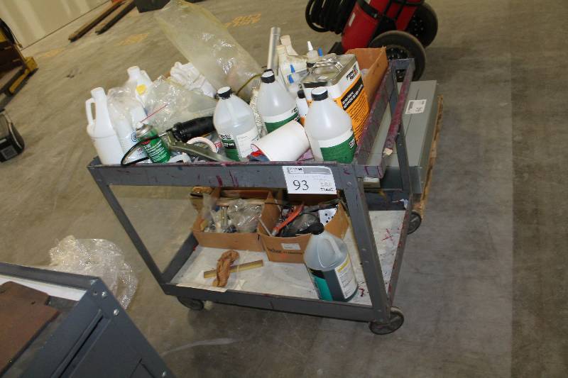 lot 93 image: 2-Shelf Rolling Cart