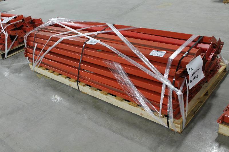 lot 139 image: Lot of (30) Pallet Racking Beams